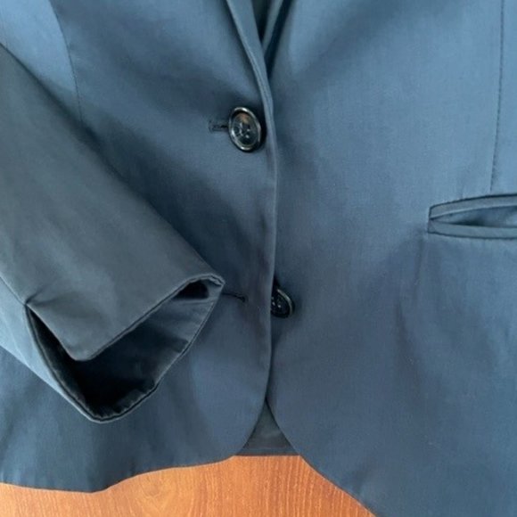 HUGO BOSS NAVY BLUE BLAZER Fitted, Cotton Blend, Size 4 - Picture 5 of 10